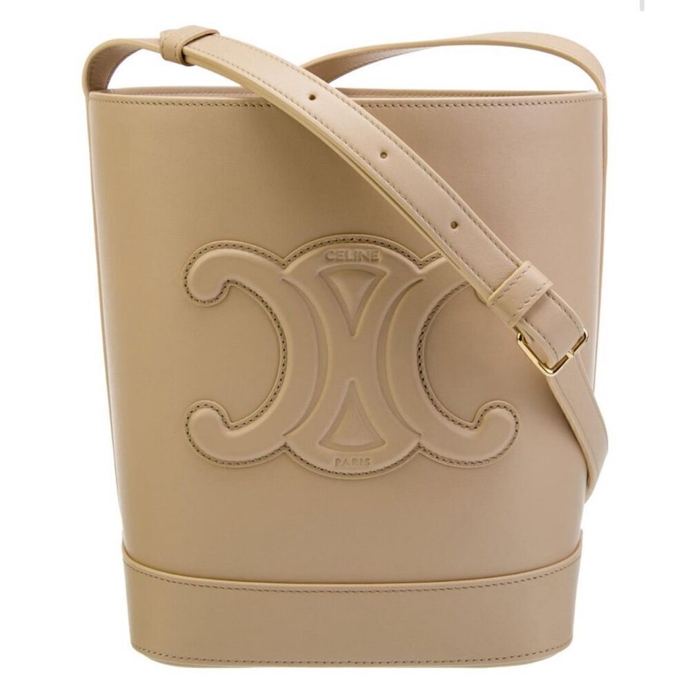 Celine 2022 Small Cuir Triomphe Bucket Bag